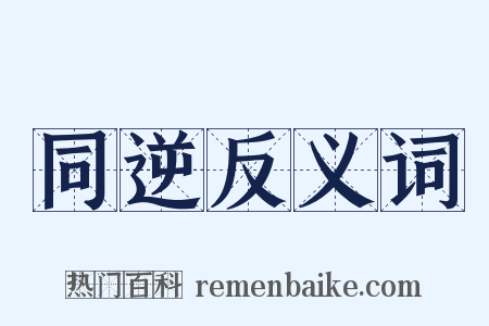 同逆反义词是什么意思的图片